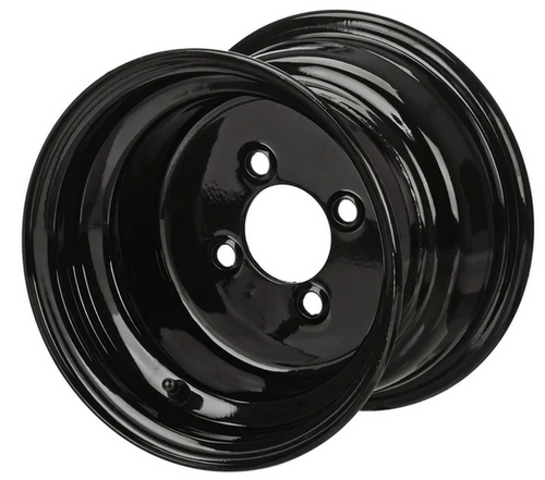 Revenge 10x7 Glossy Black Steel Golf Cart Wheel 3:4 Offset, ISL-20001