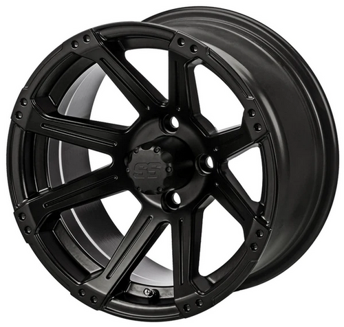 Revenge 14x7 Rampage Matte Black Golf Cart Wheel 3:4 Offset, ISL-21141