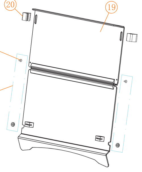 Clear 2-Piece Foldable Windshield for ECO by ICON B627.2/2G Golf Carts, WS-903-ECO, 3.204.02.000056