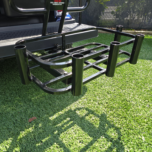 Revenge Premium Heavy Duty Hitch Mount Cooler and Rod Holder Rack (Fits Any 2" Receiver) Revenge Premium Heavy Duty Hitch Mount Cooler and Rod Holder Rack (Fits Any 2" Receiver)