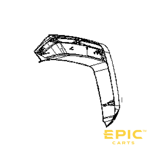Driver Side (Left) Front Fender Flare for EPIC  E20FX, E40FX, E60FX Golf Carts, FF-EPFX410, 3401014202