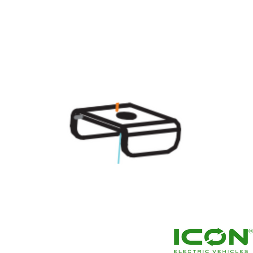 Cooler Mounting Plate for ECO by ICON, ICON EV Golf Carts), GP-719-IC, 2.01.004.000281, 2.03.103.100132