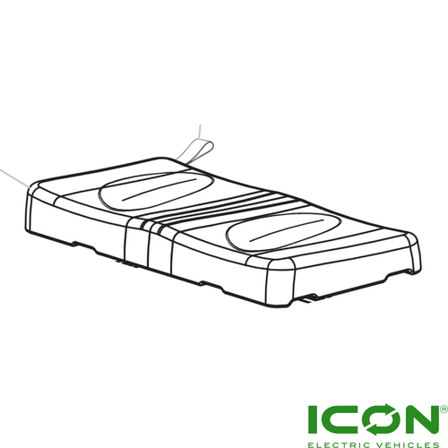 Brown Seat Bottom Cushion for ICON-HD Golf Carts, ST-229-HD, 3.203.01.150009
