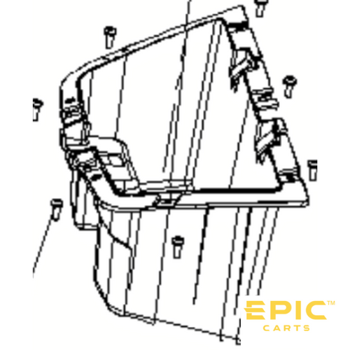 Front Storage Box for EPIC E40FX Golf Carts, BD-EPFX474, 3401014338