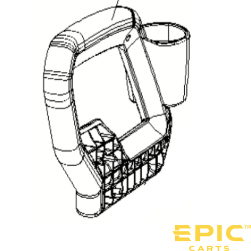 Passenger Side (Right) Flip Seat Armrest for EPIC E60FX Golf Carts, ST-ICFX1019, 3108015201