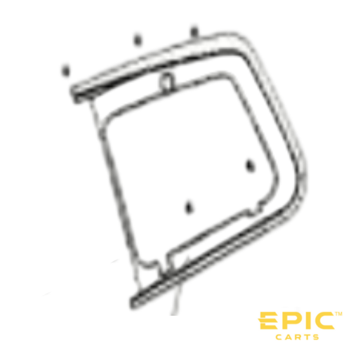 Passenger Side Dashboard Trim for EPIC E20FX, E40X, E60FX Golf Carts, DSH-EPFX819, 3401014237