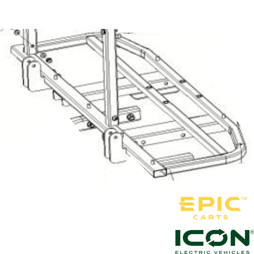 Caddie Padel Bottom Frame for ICON Golf Carts,, BRAK-ICFX538, 3304036637