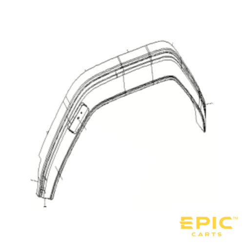 Driver Side (Left) Rear Fender Flare for EPIC E20FX, E60FX Golf Carts, FF-ICFX420, 3401015495, 3401017094