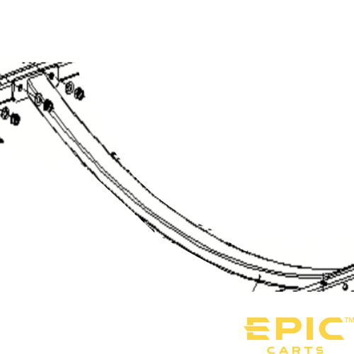 Roof inner lining crossbar for EPIC E40FX Golf Carts, BD-EPFX495, 3304031933