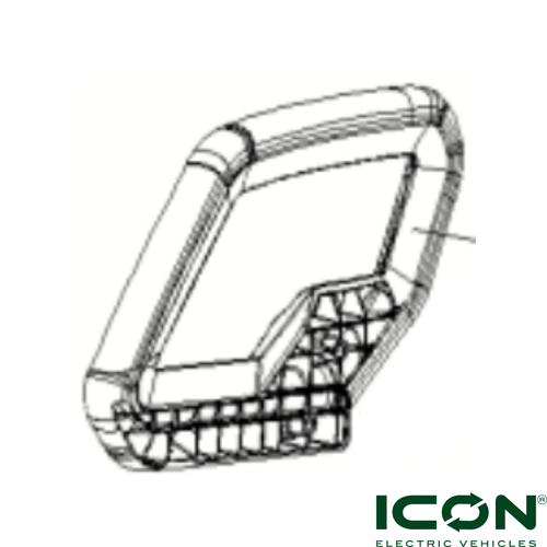 Passenger Side (Right) Armrest Assembly for ICON i20X, i40X, i60LX Golf Carts, ST-910-IX,  3108015207
