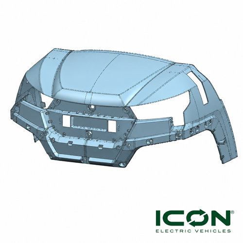 Front Cowl for ICON I20X, i40X, i60LX Golf Carts, BD-480-IX, BD-409-IX, BD-410-IX, BD-411-IX, BD-412-IX, BD-413-IX, BD-414-IX, BD-415-IX, 3401016630, 3401016577, 3401016574, 3401016571, 3401016568, 3401016565, 3401016562