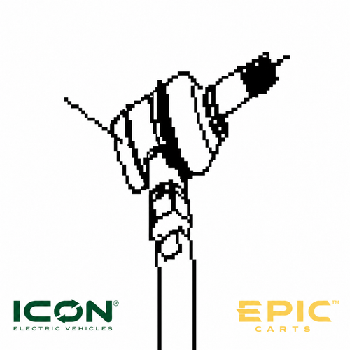 Passenger Side (Right) Tie Rod End for Steering Rack of ICON i20X,  i40X,  i40FX, i60LX and EPIC FX20, FX40, FX60, Golf Carts, 3600003170, SR-EPFX659