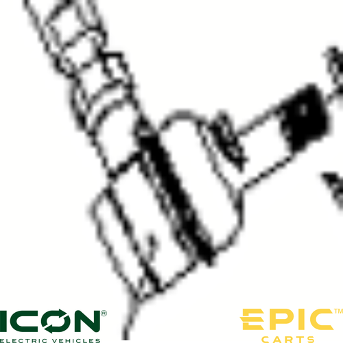 Driver Side (Left) Tie Rod End for Steering Rack of ICON i20X, i40X, i40FX, i60LX and EPIC FX20, FX40, FX60, Golf Carts, 3600004608, SR-ICFX668