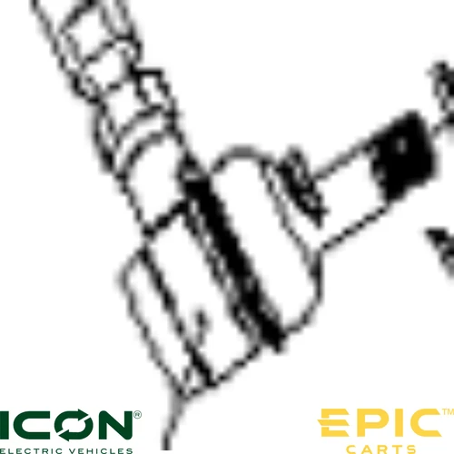 Driver Side (Left) Tie Rod End for Steering Rack for ICON & EPIC Golf Carts, 3600004608, SR-ICFX668