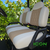 ICON Two Tone Premium Pebble and White Custom Seat Cool Touch Base with Double Diamond Pattern and Pebble Stitching, STC-2PEBWHTDDPEB-IC-PREM