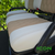 ICON Two Tone Premium Pebble and White Custom Seat Cool Touch Base with Double Diamond Pattern and Pebble Stitching, STC-2PEBWHTDDPEB-IC-PREM