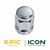 Black Chrome Wheel Stud for EPIC E40, E40L, E40F, E40FL, E60, E60L, E20FX, E40FX, E60FX and ICON i20X, i40X, i60LX Golf Carts, WT-ICFX812, 4502000272