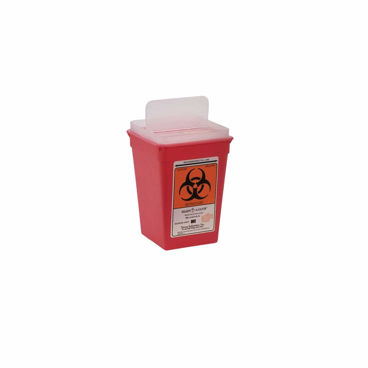 Sharps Container Biohazard Needle Disposal - 1 Quart