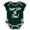 Michigan State University Creeper, Bib and Bootie Set Infant Girls