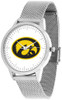 University of Iowa Hawkeyes Watch Silver Mesh Statement Wristwatch