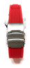 Ladies Detroit Red Wings Watch Silcone Band Crystal Bezel