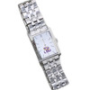 Women's Auburn University Tigers Bulova Silver Rectangle Watch