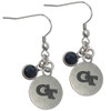 Women's Georgia Tech GT Earrings Dangle Silver Charmed