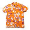 Men's Clemson University Tigers Floral Shirt Button Up Beach Shirt