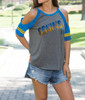 Purdue University Ladies Cold Shoulder Tee Open Shoulder