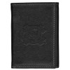 North Carolina Tarheels UNC Leather Tri-Fold Wallet Black Trifold