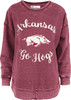 Women's Arkansas Razorback Sweatshirt Vintage Poncho Fleece