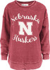 Women's Nebraska Cornhuskers Sweatshirt Vintage Poncho Fleece