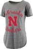 Women's Nebraska Cornhuskers Tri-Blend Tee Hi Lo Legging T Shirt