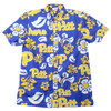 Men's Pitt University Panthers Floral Shirt Button Up Beach Shirt