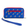 Ladies Kansas Jayhawks KU Wristlet Womens Leather Wallet Cellphone Money Holder