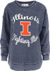 Women's University of Illinois Sweatshirt Vintage Poncho Fleece