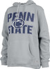 Women's Grey Penn State University Hoodie Coastal Fleece Oversized Hooded Sweatshirt