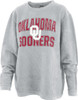 Women's Silver University of Oklahoma Sooners Comfy Cord Pullover Sweatshirt