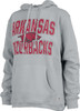 Women's Grey Arkansas Razorback Hoodie Coastal Fleece Oversized Hooded Sweatshirt