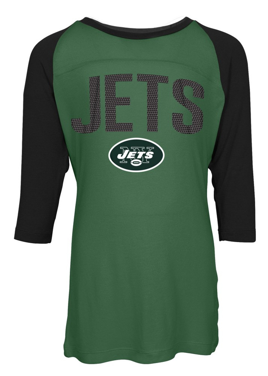 Majestic New York Jets NY Women's Long Sleeve Crew Neck Tee