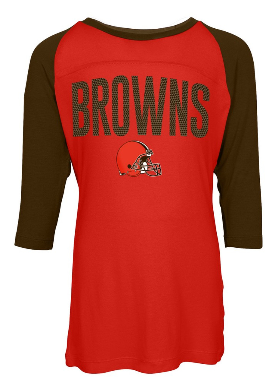 Cleveland Browns Raglan Shirt Youth Girls Graphic Tee