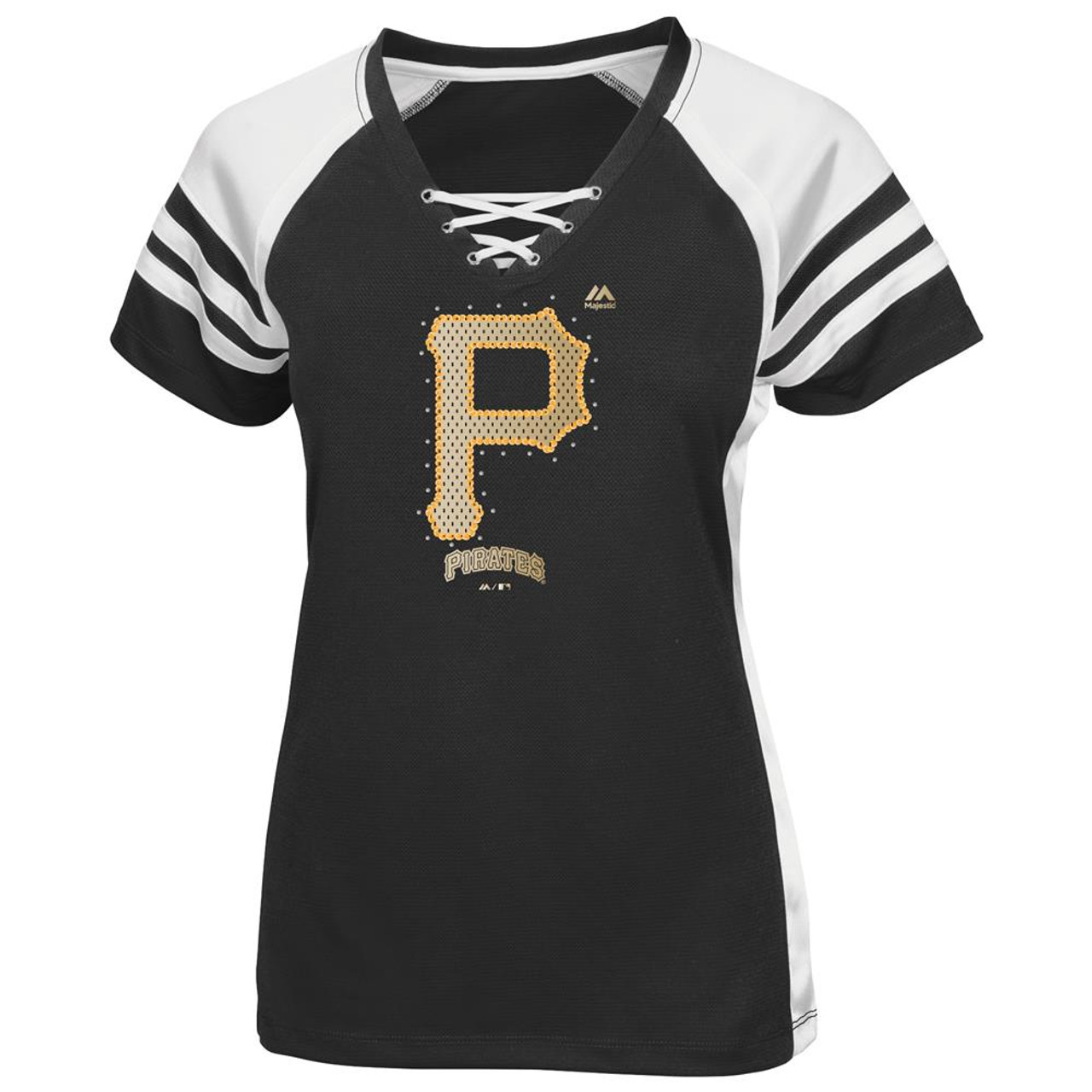 Women's Majestic Fitted Pittsburgh Pirates Jersey Tee