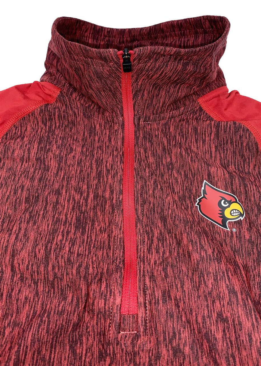 adidas Women's Louisville Cardinals Black Oversize Pullover Fleece