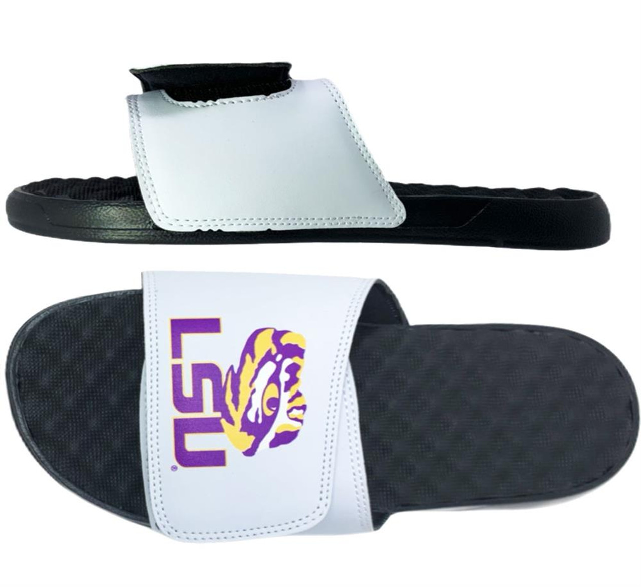 West Virginia Mountaineers ISlide Primary Logo Slide Sandals - White