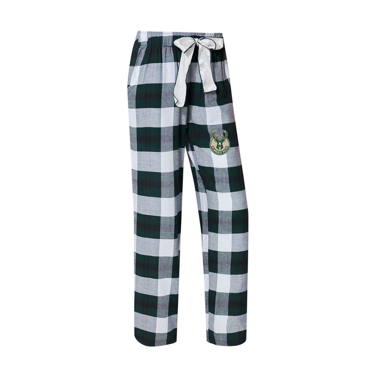 Milwaukee Bucks Women's Flannel Pajamas Plaid PJ Bottoms