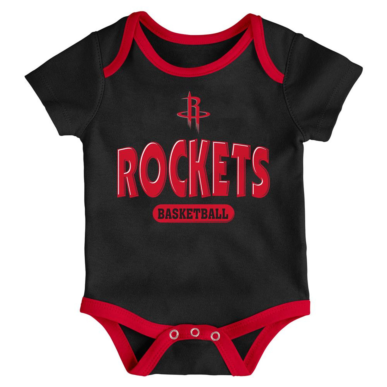 Outerstuff Infant Houston Rockets 3-Piece Onesie Set, Size: 24M, Black