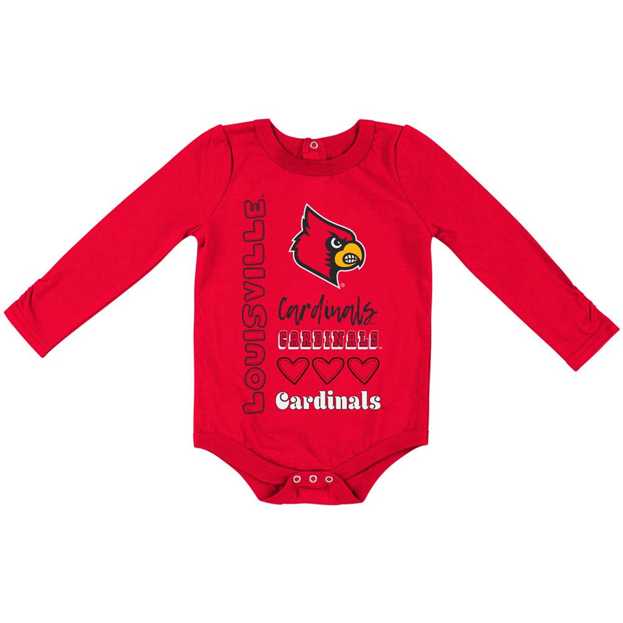 Louisville Cardinals Infant Girls Bodysuit Long Sleeve Creeper