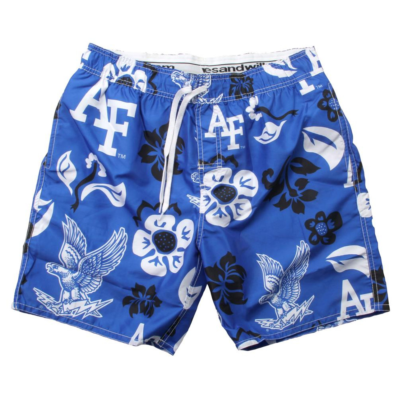 Men's Wes & Willy Royal Air Force Falcons Floral Volley Swim Trunks