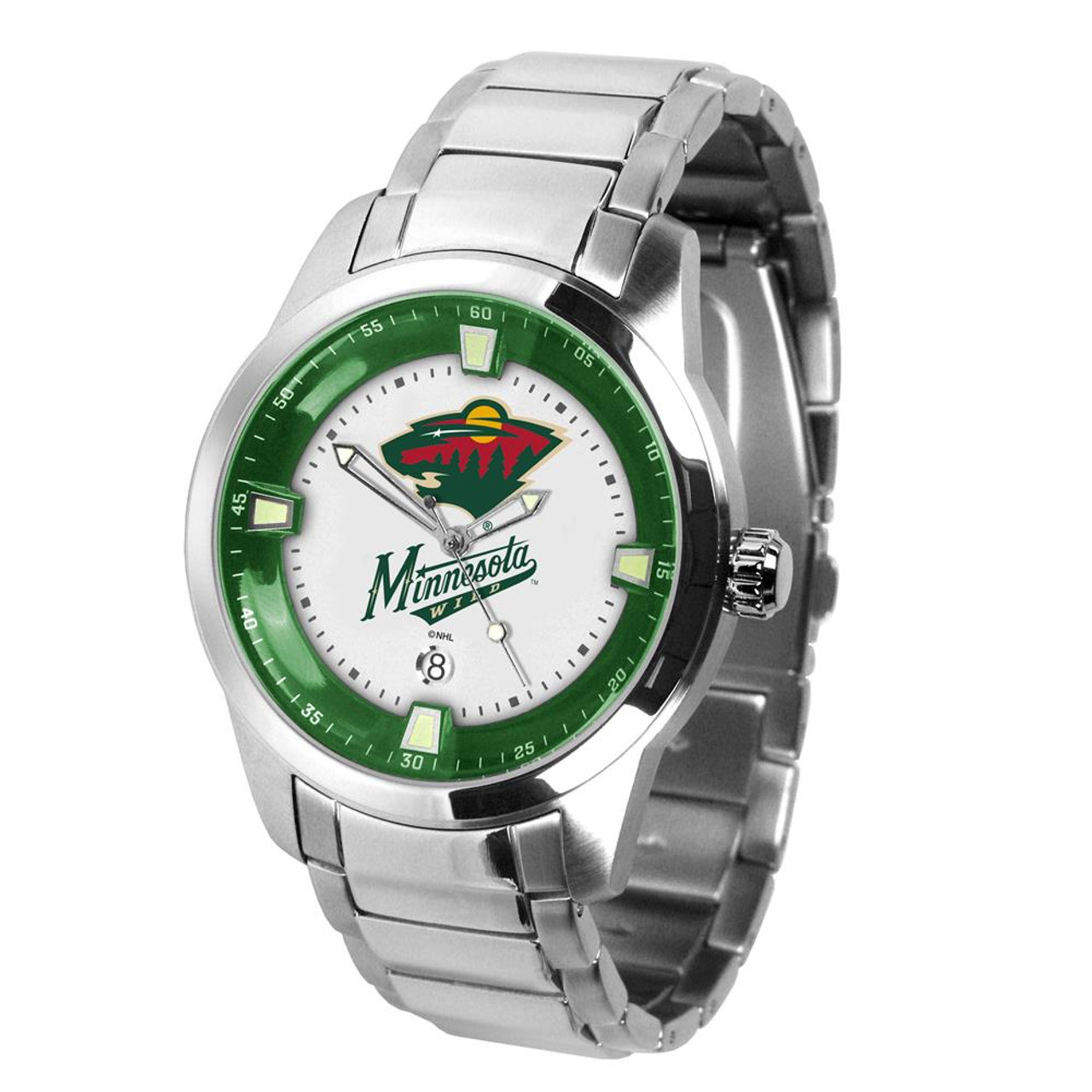 Mens Minnesota Wild Watch Stainless Steel Titan Watch