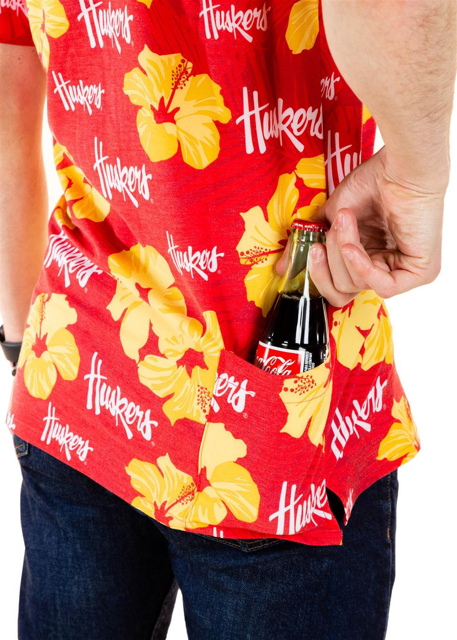 University of Louisville Cardinals Embroidered Hawaiian Shirt Mens Large NEW